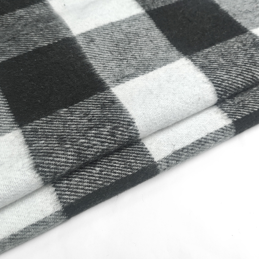 98 cotton 2 oth plaid fabric for coat