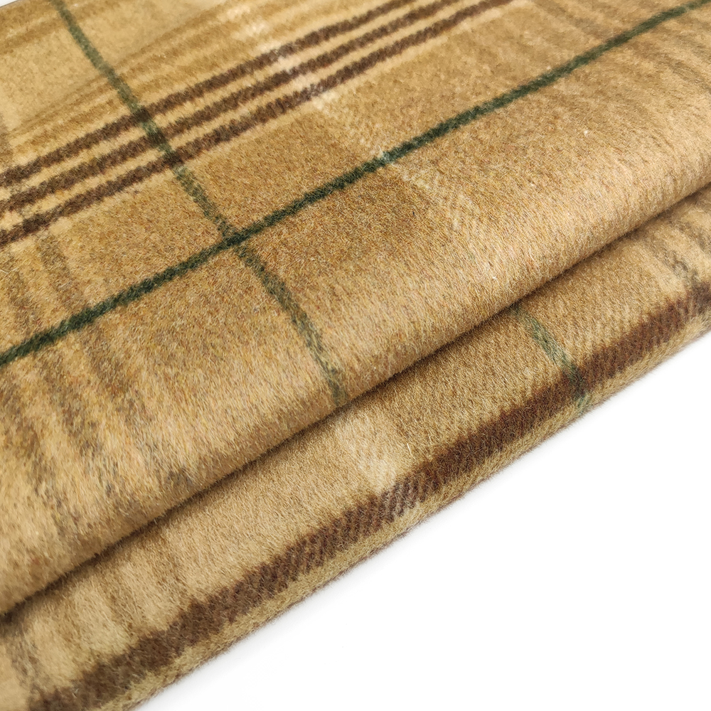 50 wool double sided plaid fabric