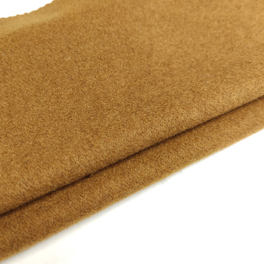 100 polyester single sided camel melton fabric for coats