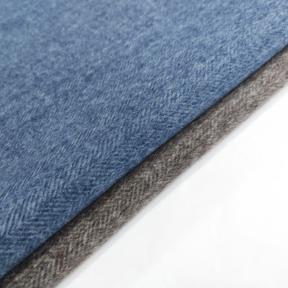 100% wool herringbone twill fabric