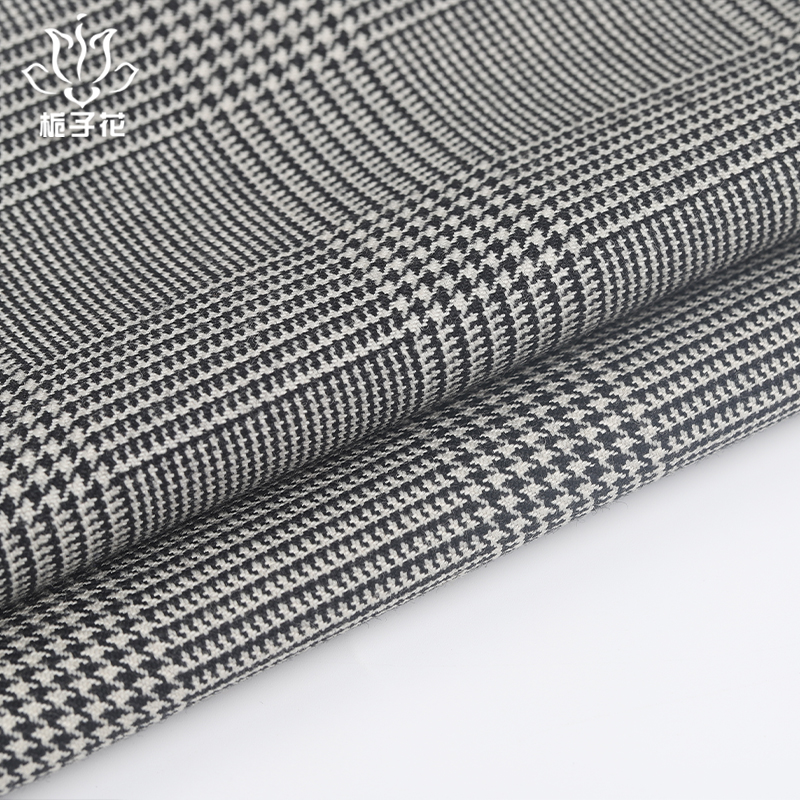 High quality 70%wool 30%polyester worsted plaid wool fabric