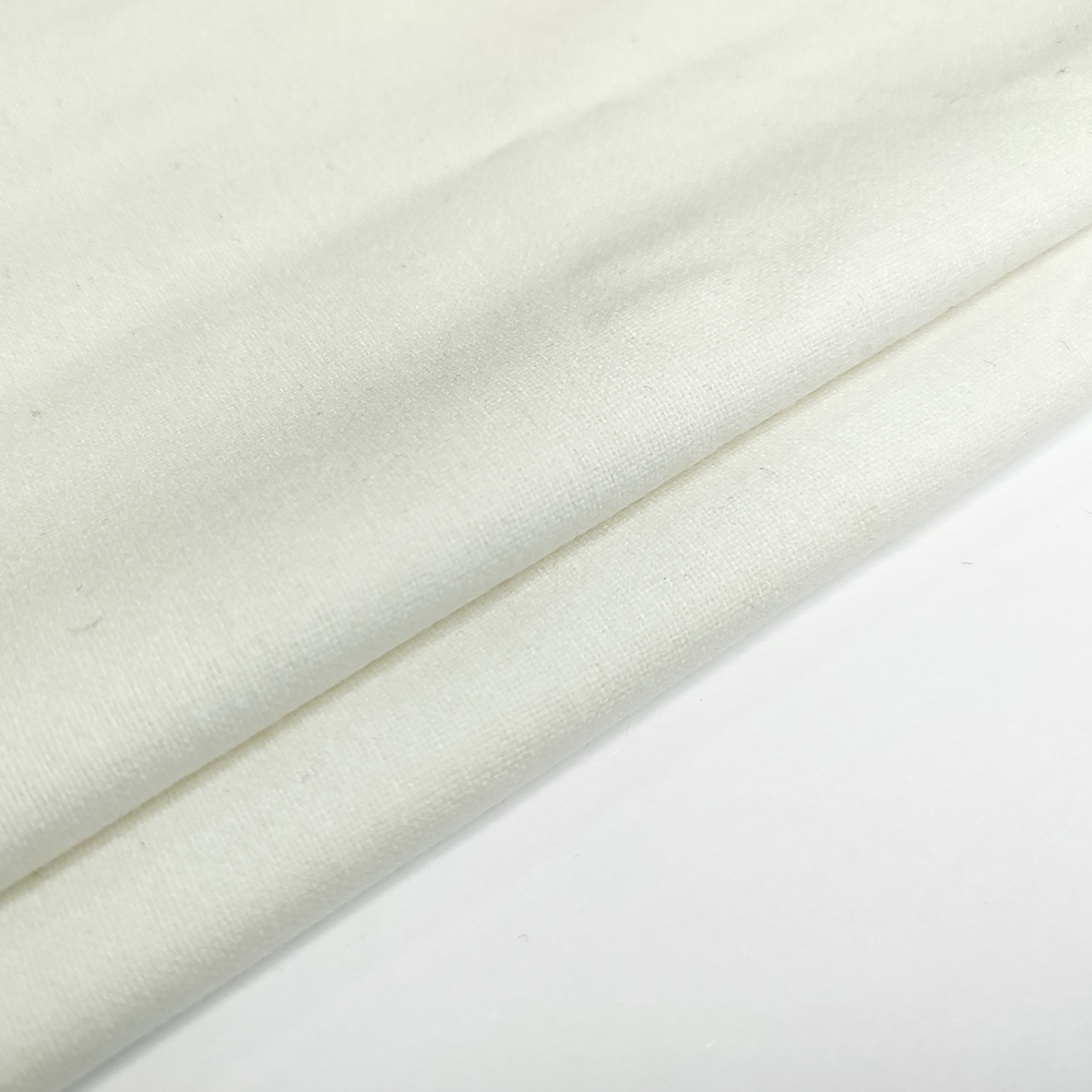 White 50% wool flannel wool fabric