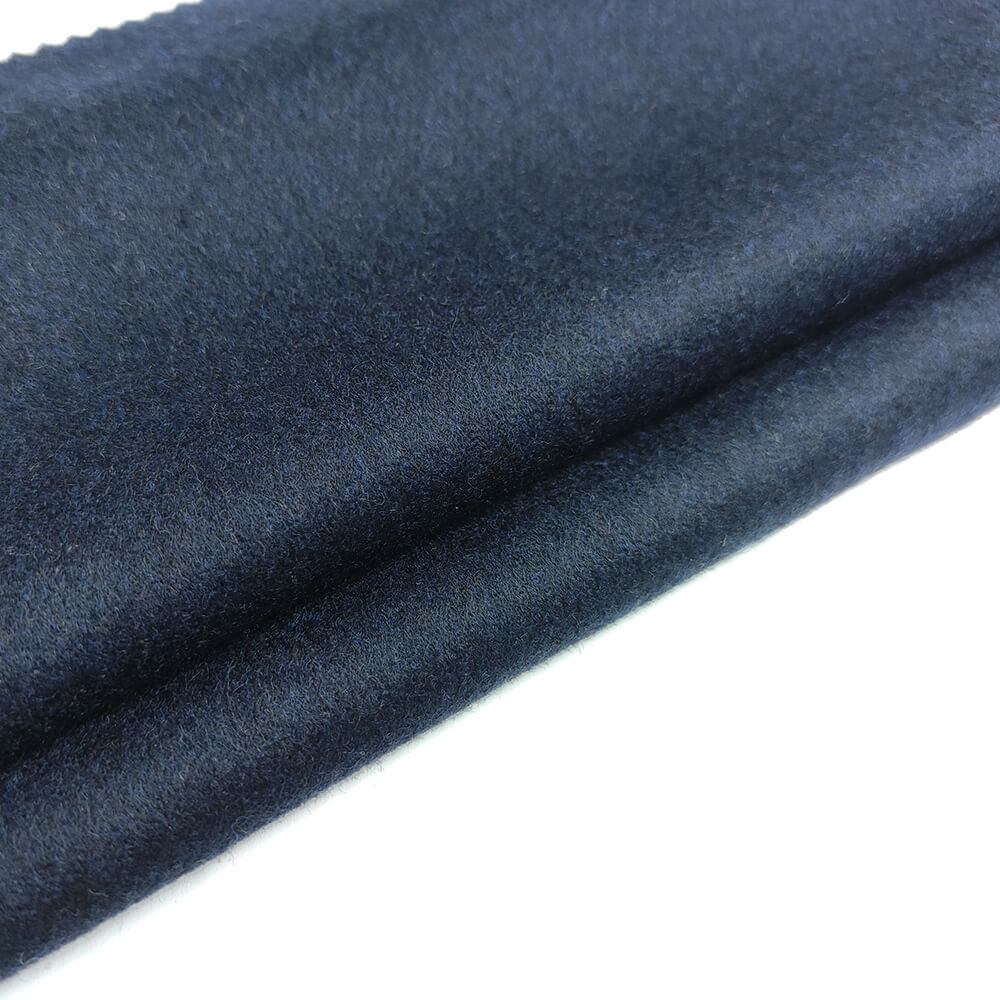 Cashmere and wool blended single sided smooth fabric