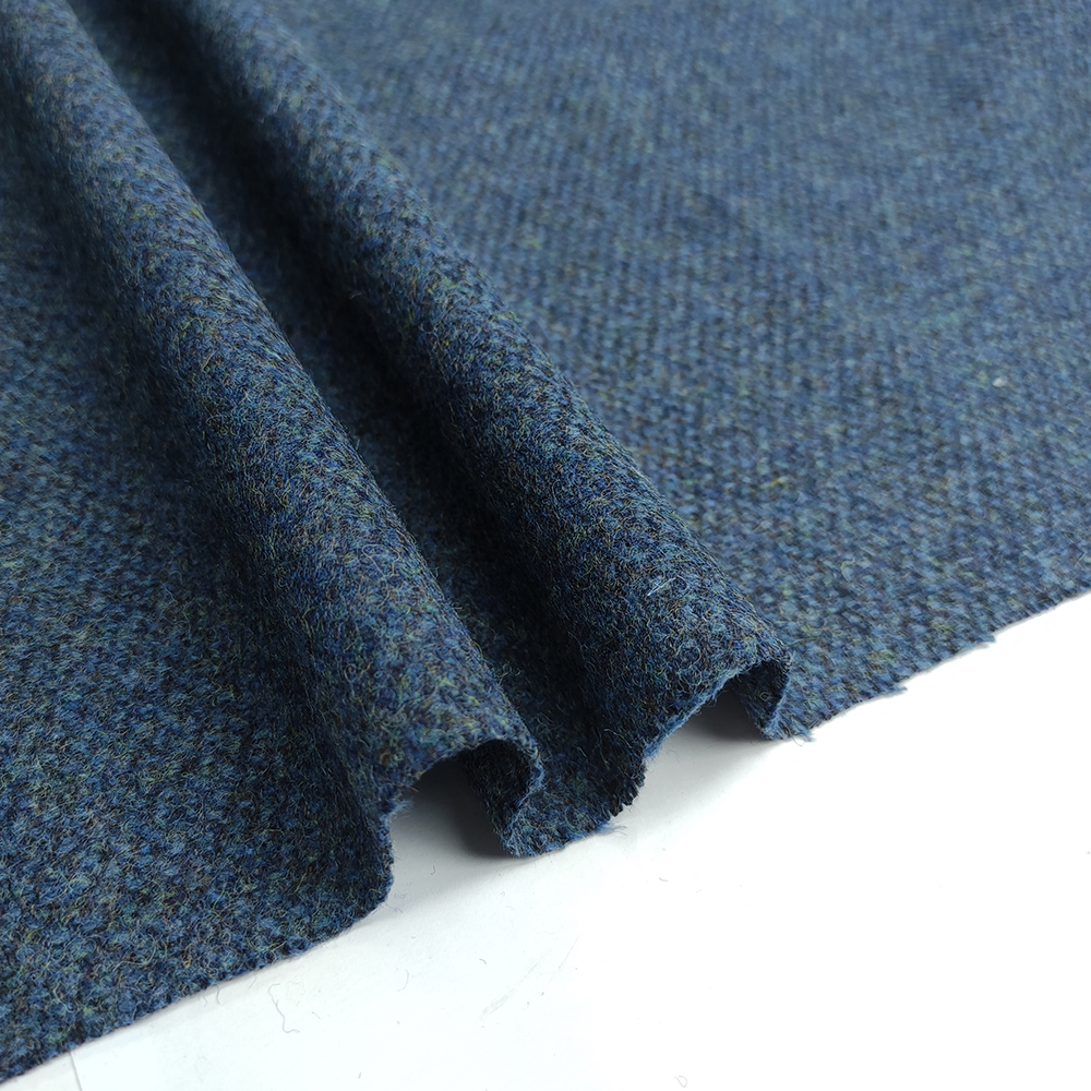 50 wool 50 oth single sided tweed fabric for dress