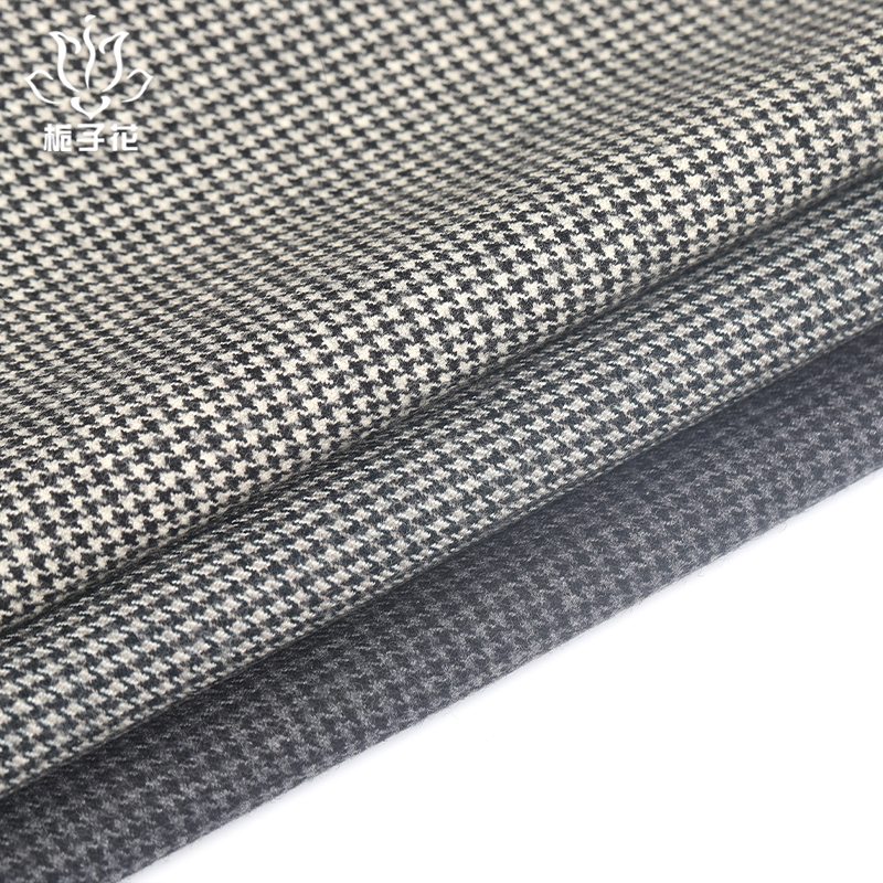 High quality 100%wool worsted houndstooth fabric for suit