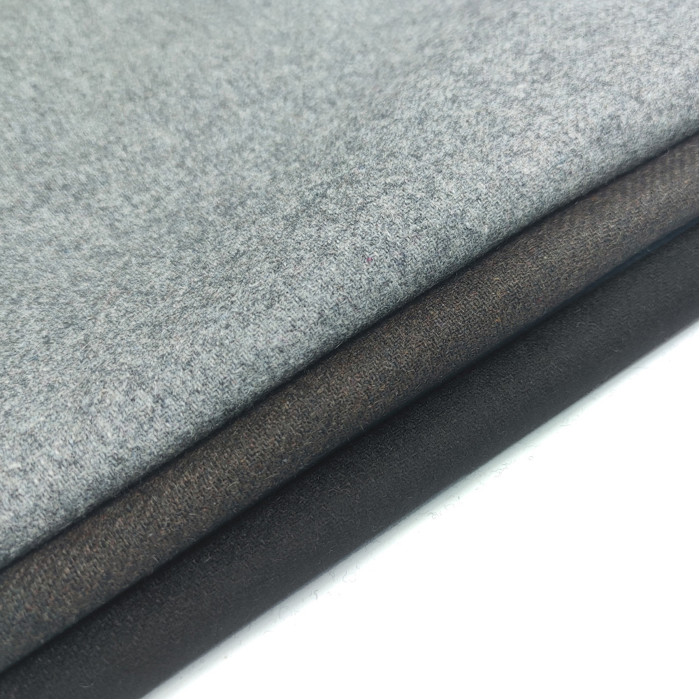 45% wool plain flannel wool fabric